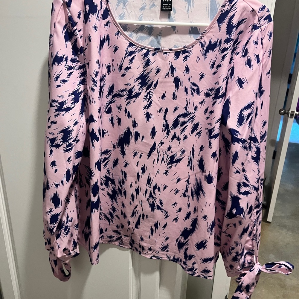 Stylish Pink and Blue Women's Top